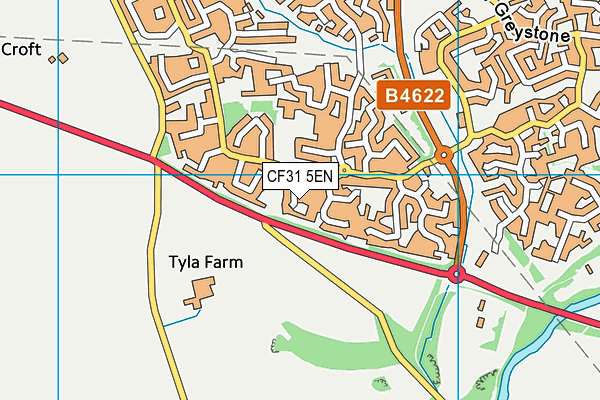 CF31 5EN map - OS VectorMap District (Ordnance Survey)