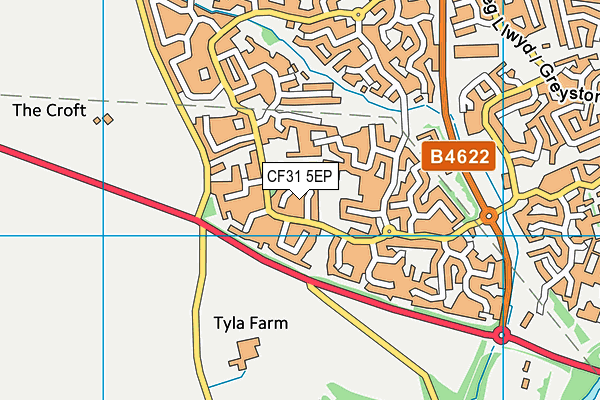 CF31 5EP map - OS VectorMap District (Ordnance Survey)