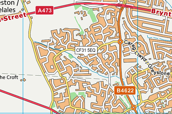 CF31 5EQ map - OS VectorMap District (Ordnance Survey)