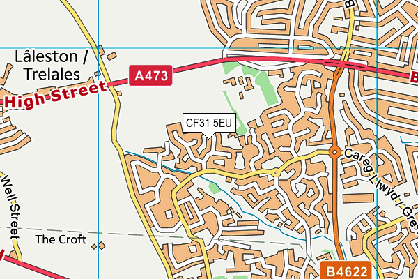 CF31 5EU map - OS VectorMap District (Ordnance Survey)