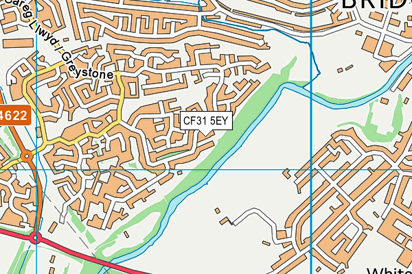 CF31 5EY map - OS VectorMap District (Ordnance Survey)