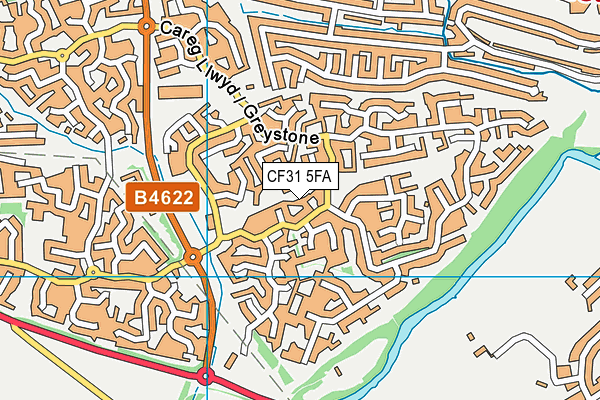 CF31 5FA map - OS VectorMap District (Ordnance Survey)