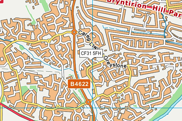 CF31 5FH map - OS VectorMap District (Ordnance Survey)