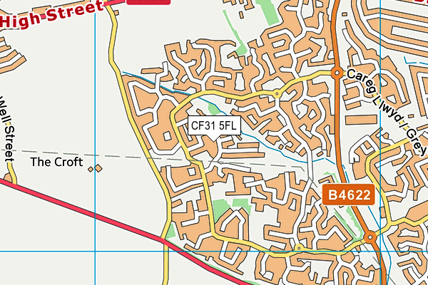 CF31 5FL map - OS VectorMap District (Ordnance Survey)