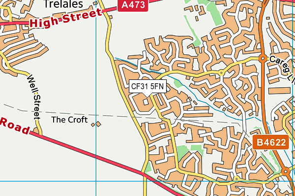 CF31 5FN map - OS VectorMap District (Ordnance Survey)