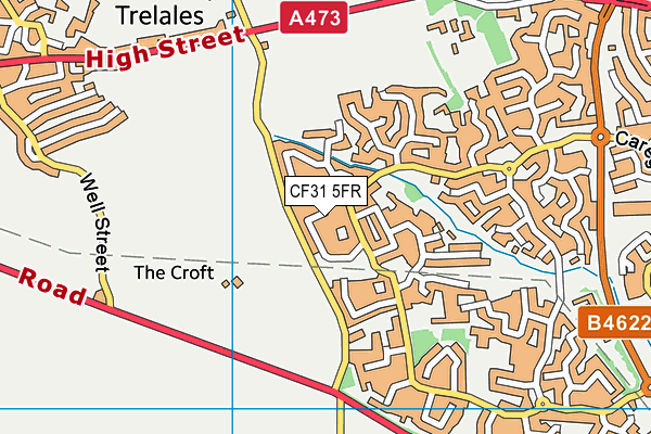 CF31 5FR map - OS VectorMap District (Ordnance Survey)