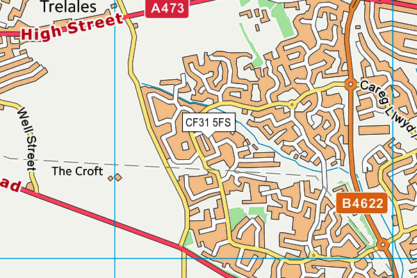 CF31 5FS map - OS VectorMap District (Ordnance Survey)