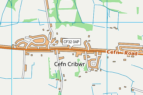 CF32 0AP map - OS VectorMap District (Ordnance Survey)