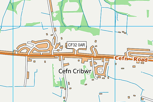 CF32 0AR map - OS VectorMap District (Ordnance Survey)