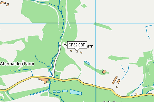 CF32 0BP map - OS VectorMap District (Ordnance Survey)