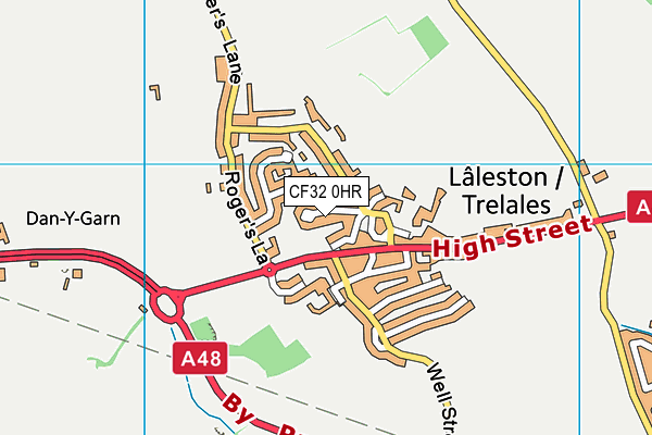 CF32 0HR map - OS VectorMap District (Ordnance Survey)