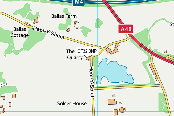 CF32 0NP map - OS VectorMap District (Ordnance Survey)