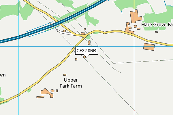CF32 0NR map - OS VectorMap District (Ordnance Survey)