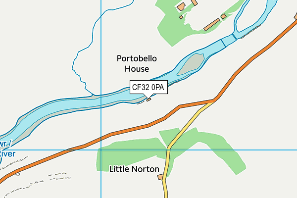 CF32 0PA map - OS VectorMap District (Ordnance Survey)