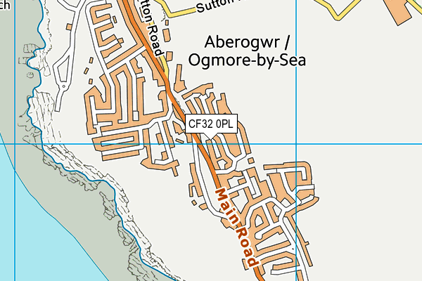 CF32 0PL map - OS VectorMap District (Ordnance Survey)