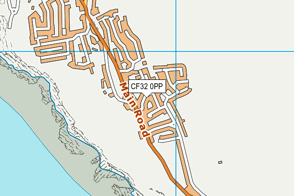 CF32 0PP map - OS VectorMap District (Ordnance Survey)