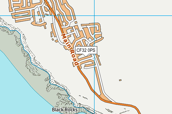 CF32 0PS map - OS VectorMap District (Ordnance Survey)