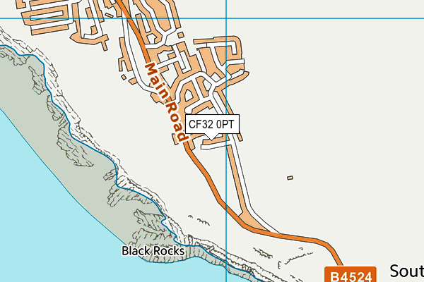 CF32 0PT map - OS VectorMap District (Ordnance Survey)