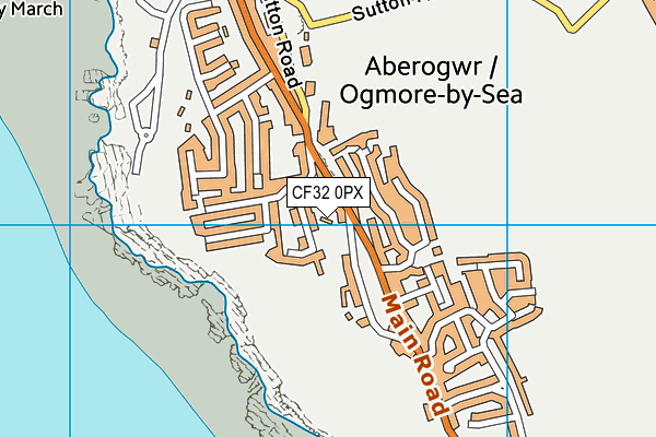 CF32 0PX map - OS VectorMap District (Ordnance Survey)