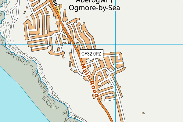 CF32 0PZ map - OS VectorMap District (Ordnance Survey)