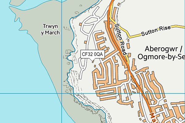 CF32 0QA map - OS VectorMap District (Ordnance Survey)