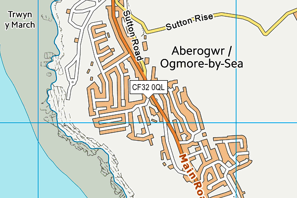 CF32 0QL map - OS VectorMap District (Ordnance Survey)