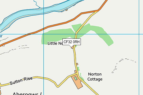 CF32 0RH map - OS VectorMap District (Ordnance Survey)