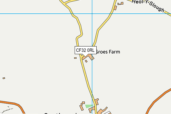 CF32 0RL map - OS VectorMap District (Ordnance Survey)