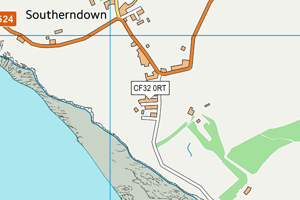 CF32 0RT map - OS VectorMap District (Ordnance Survey)