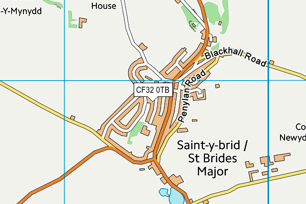 St Brides C.I.W. Primary School map (CF32 0TB) - OS VectorMap District (Ordnance Survey)
