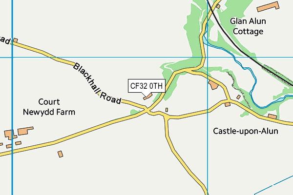 CF32 0TH map - OS VectorMap District (Ordnance Survey)