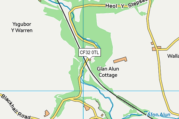 CF32 0TL map - OS VectorMap District (Ordnance Survey)