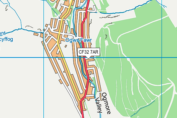 CF32 7AR map - OS VectorMap District (Ordnance Survey)