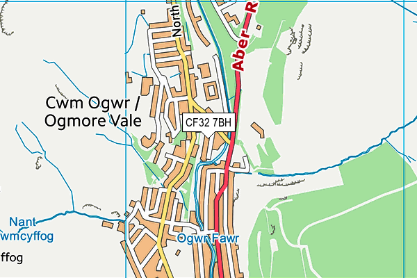 CF32 7BH map - OS VectorMap District (Ordnance Survey)