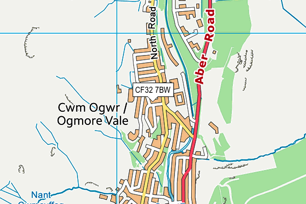 CF32 7BW map - OS VectorMap District (Ordnance Survey)