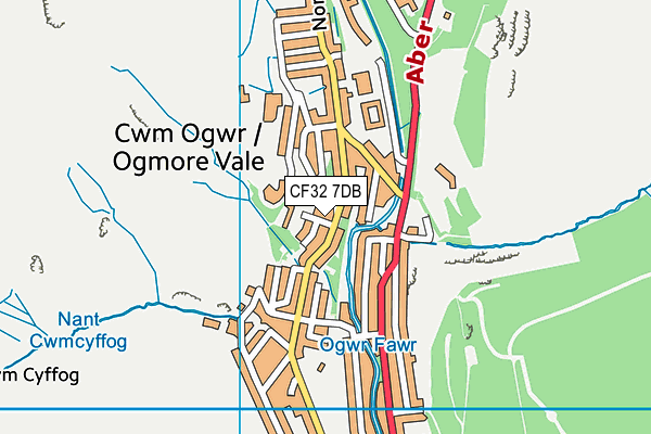 CF32 7DB map - OS VectorMap District (Ordnance Survey)