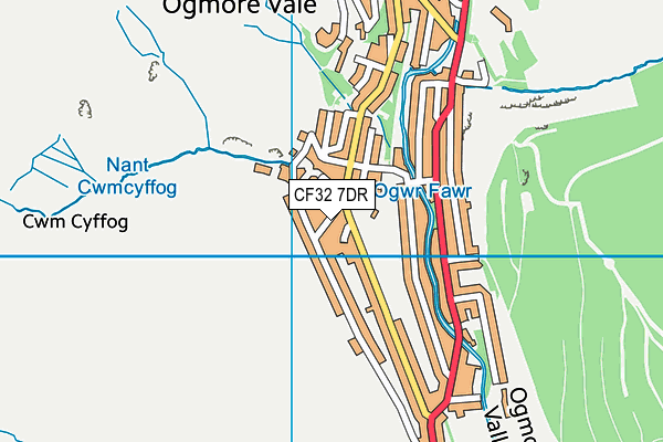 CF32 7DR map - OS VectorMap District (Ordnance Survey)