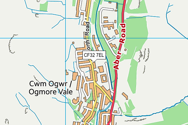 CF32 7EL map - OS VectorMap District (Ordnance Survey)