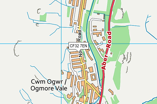 CF32 7EN map - OS VectorMap District (Ordnance Survey)