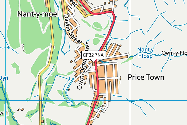 CF32 7NA map - OS VectorMap District (Ordnance Survey)