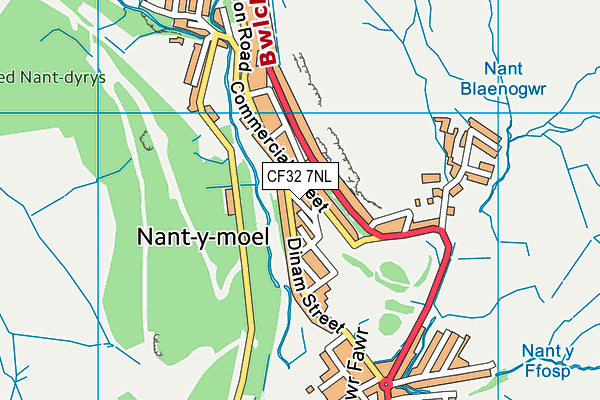 CF32 7NL map - OS VectorMap District (Ordnance Survey)