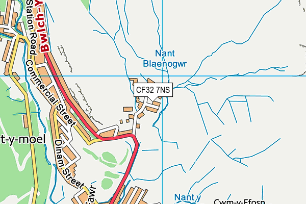 CF32 7NS map - OS VectorMap District (Ordnance Survey)