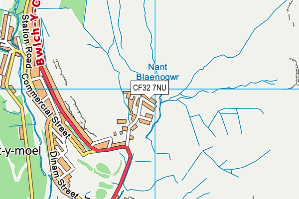 CF32 7NU map - OS VectorMap District (Ordnance Survey)
