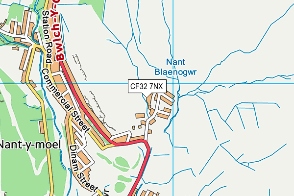 CF32 7NX map - OS VectorMap District (Ordnance Survey)