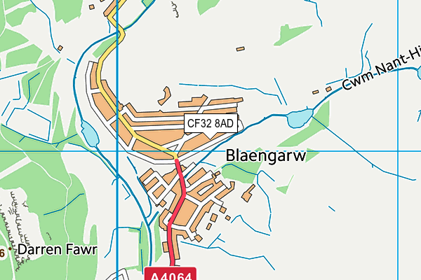 CF32 8AD map - OS VectorMap District (Ordnance Survey)