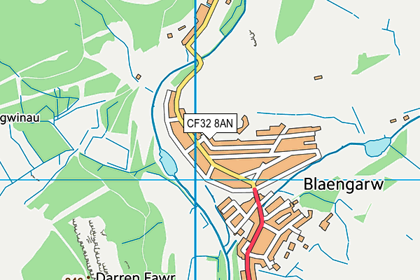 CF32 8AN map - OS VectorMap District (Ordnance Survey)