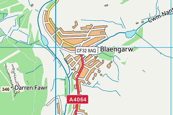 CF32 8AQ map - OS VectorMap District (Ordnance Survey)