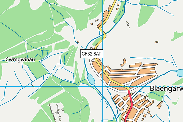 CF32 8AT map - OS VectorMap District (Ordnance Survey)