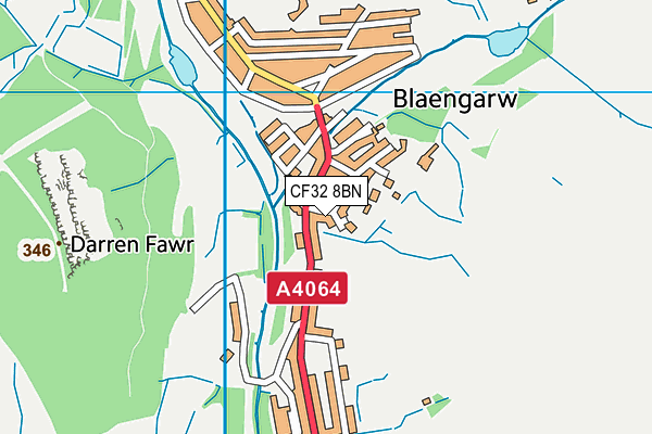 CF32 8BN map - OS VectorMap District (Ordnance Survey)