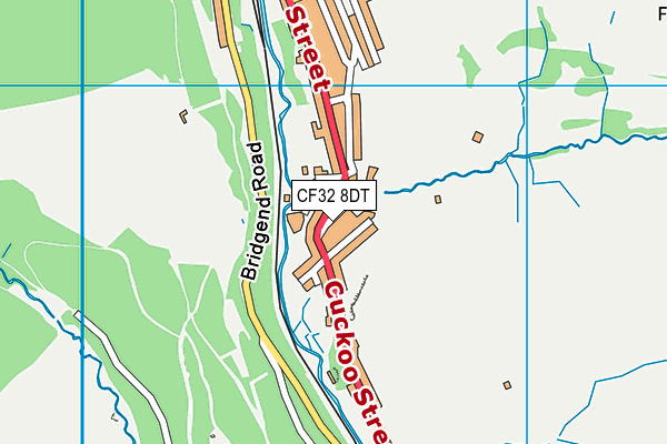CF32 8DT map - OS VectorMap District (Ordnance Survey)